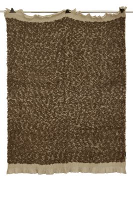 Jakobdahls Boucle mohair Pläd 125x150 cm Brun/beige