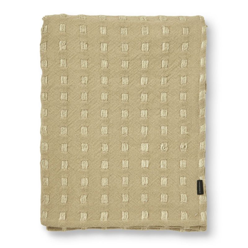 Jakobsdals Stitches Pläd 130x170 cm Beige