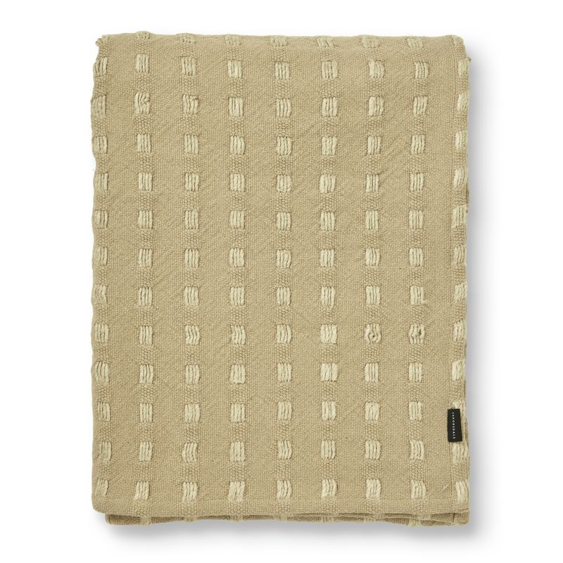 Jakobdahls Stitches Pläd 130x170 cm Beige