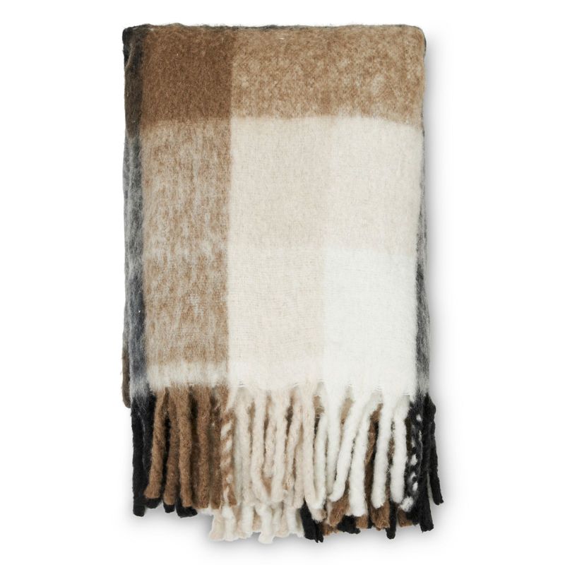 Jakobsdals Bello Grande Pläd 140x200 cm Brun/Ljusbeige
