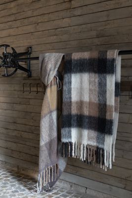 Jakobdahls Bello Grande Pläd 140x200 cm Brun/Grå