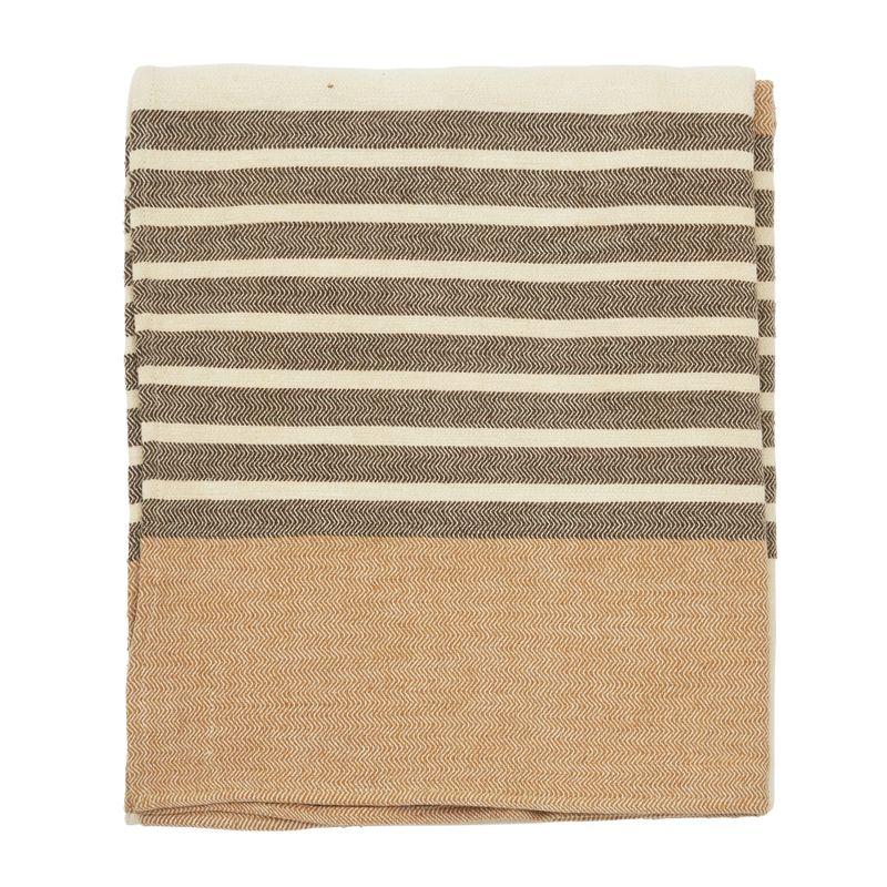 Jakobdahls Herringbone Weave Duk 150x250 cm Beige/Rost
