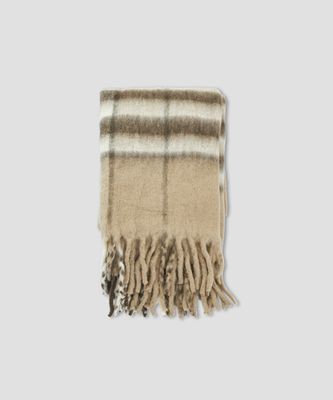 Jakobdahls Black check mohair Pläd 130x170 cm Brun