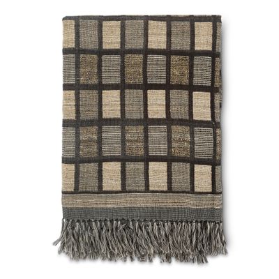 Jakobdahls Penelope Pläd 130x170 cm Svart/beige