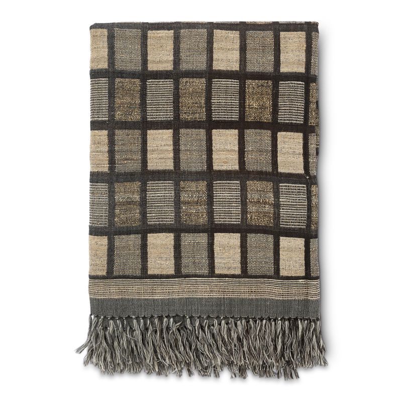 Jakobdahls Penelope Pläd 130x170 cm Svart/beige