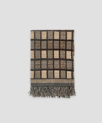 Jakobsdals Penelope Pläd 130x170 cm Svart/beige