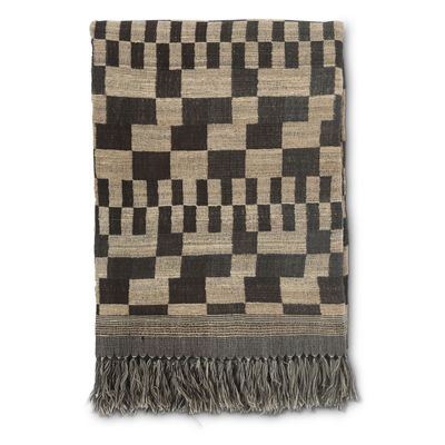 Jakobsdals Delia Pläd 130x170 cm Svart/beige