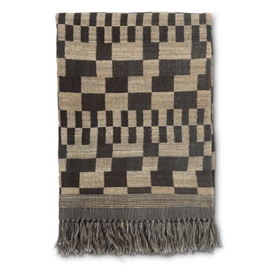 Jakobdahls Delia Pläd 130x170 cm Svart/beige