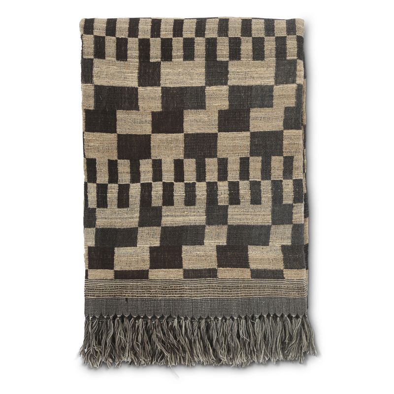 Jakobdahls Delia Pläd 130x170 cm Svart/beige