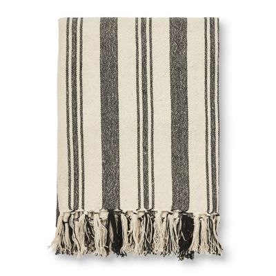 Jakobsdals Lane white Pläd 130x170 cm Svart/Vit