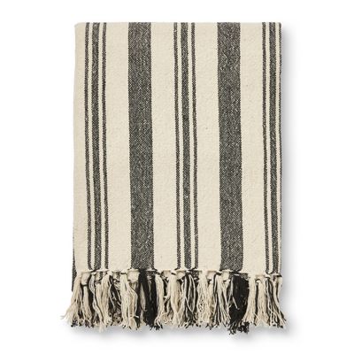 Jakobdahls Lane white Pläd 130x170 cm Svart/Vit