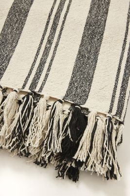 Jakobdahls Lane white Pläd 130x170 cm Svart/Vit