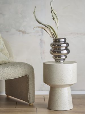 Bloomingville Zorya Vas, Silver, Glas Ø21xH24 cm