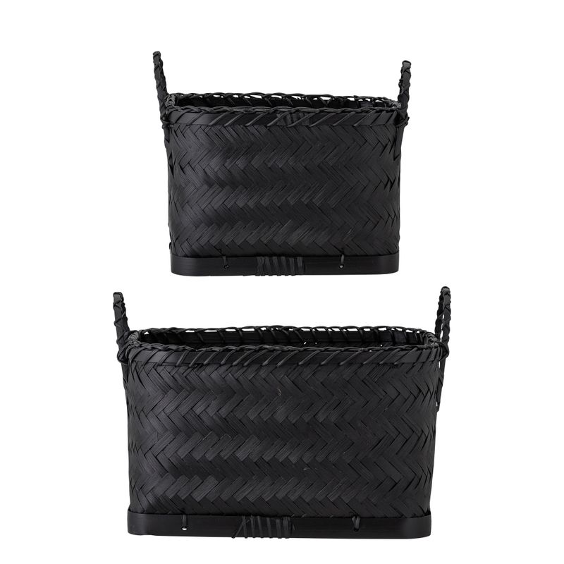 Korg Svart Sjösäv Carmil Set om 2 | Bloomingville