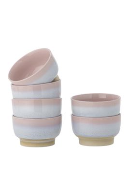 Bloomingville Safie Skålset, Rosa, Stengods Ø11,5xH6,5 cm, Set om 6