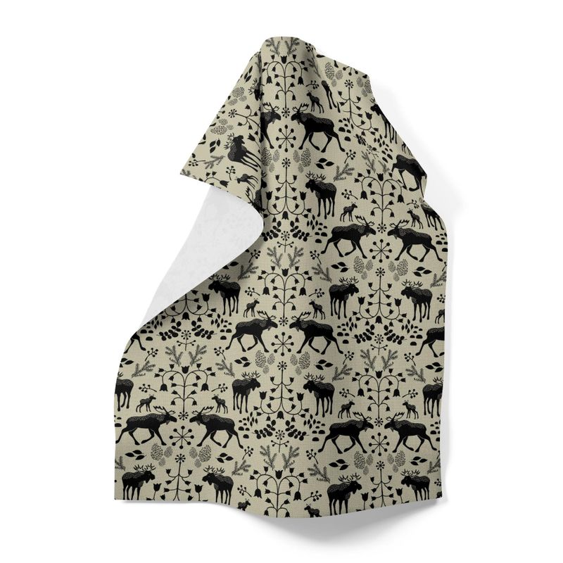 Skogens Konung (culla) svart handduk Arvidssons Textil