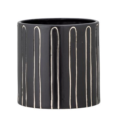Kruka Svart Stengods Troy | Bloomingville