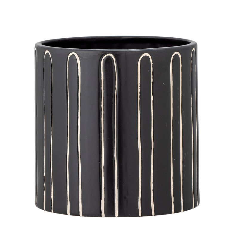 Kruka Svart Stengods Troy | Bloomingville