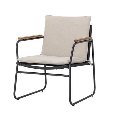 Hampton Loungefåtölj Svart Metall H76cm Bloomingville