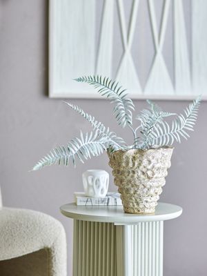 Bloomingville Colleen Blomkruka, Vit, Stengods Ø22,5xH21 cm