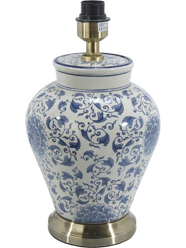 PR Home Fang Hong Lampfot Vit 38 cm