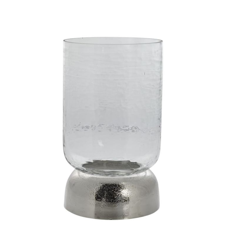 Ljusstake Sandia Silver/Klar Aluminium/Glas Lene Bjerre