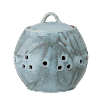 Burk med lock Blå Stengods | Bloomingville Creative