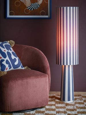Emmie Golvlampa Blå Polyester Ø28 cm Bloomingville