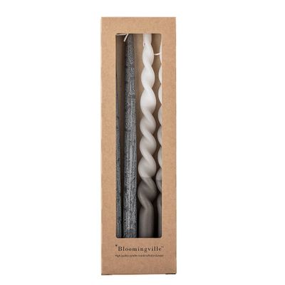 Ljus Grå Paraffin Frost Pack of 4 | Bloomingville