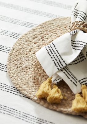 Arendal Tablett Jute 38cm | Svanefors