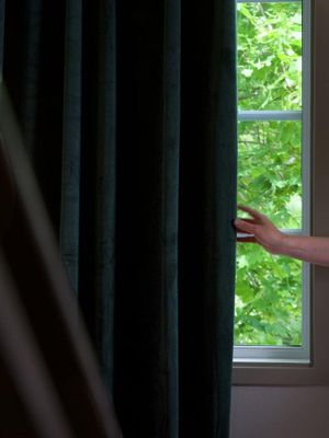 Svanefors Estelle Gardin 2-pack Mörkgrön 135x280 cm