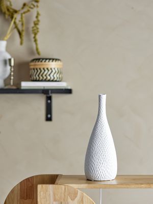 Pela Table lamp Vit Stengods H32cm Bloomingville