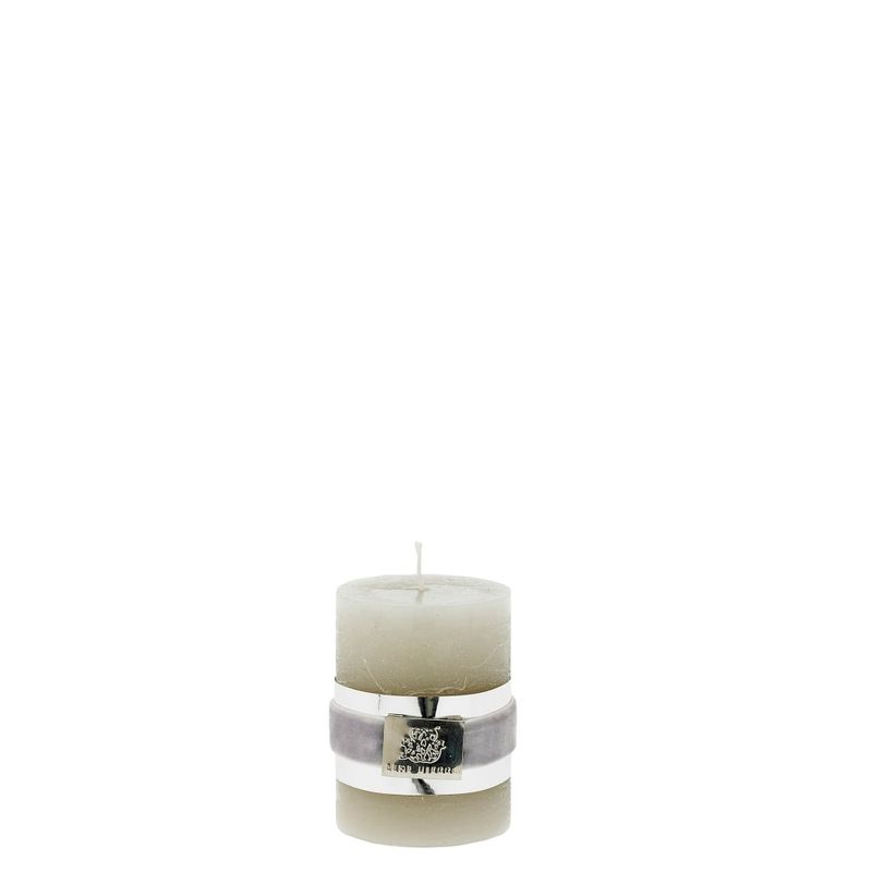 Blockljus Rustic Silvergrå Paraffin Lene Bjerre