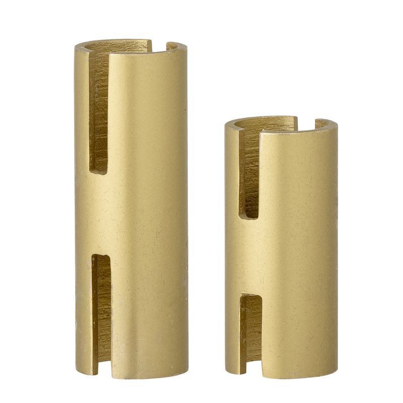 Ljusstake Guld Metall Hatice Set om 2 | Bloomingville