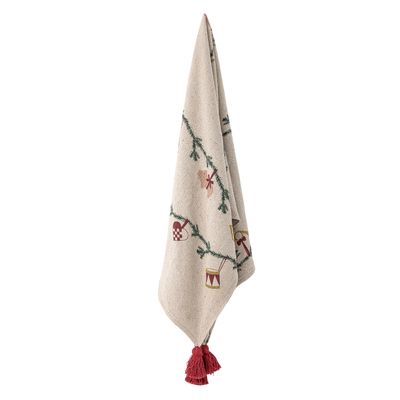 Filt Natur Återvunnen bomull Yule | Bloomingville