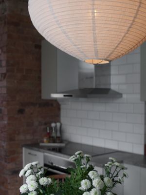 PR Home Verona Taklampa Vitt tyg 55cm