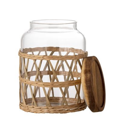 Burk med lock Klar Glas Manna | Bloomingville