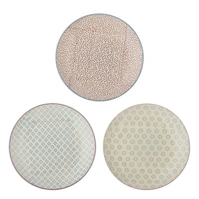 Tallrik Blå Stengods Patrizia 3-pack | Bloomingville