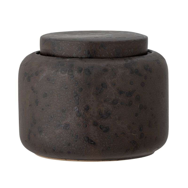 Burk med lock Brun Stengods Chau | Bloomingville