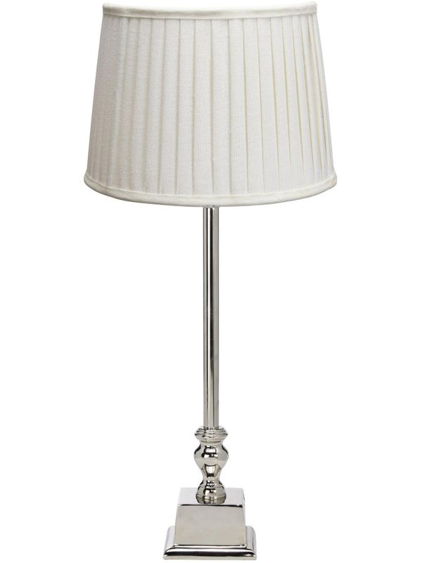 Linné Bordslampa med offwhite Skärm 66cm Silver | PR Home