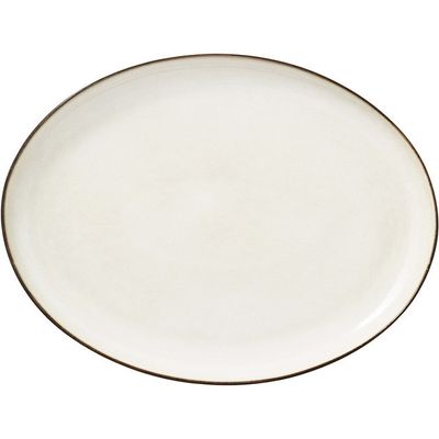 Lene Bjerre Amera Bricka Vit Stengods 40x30 cm