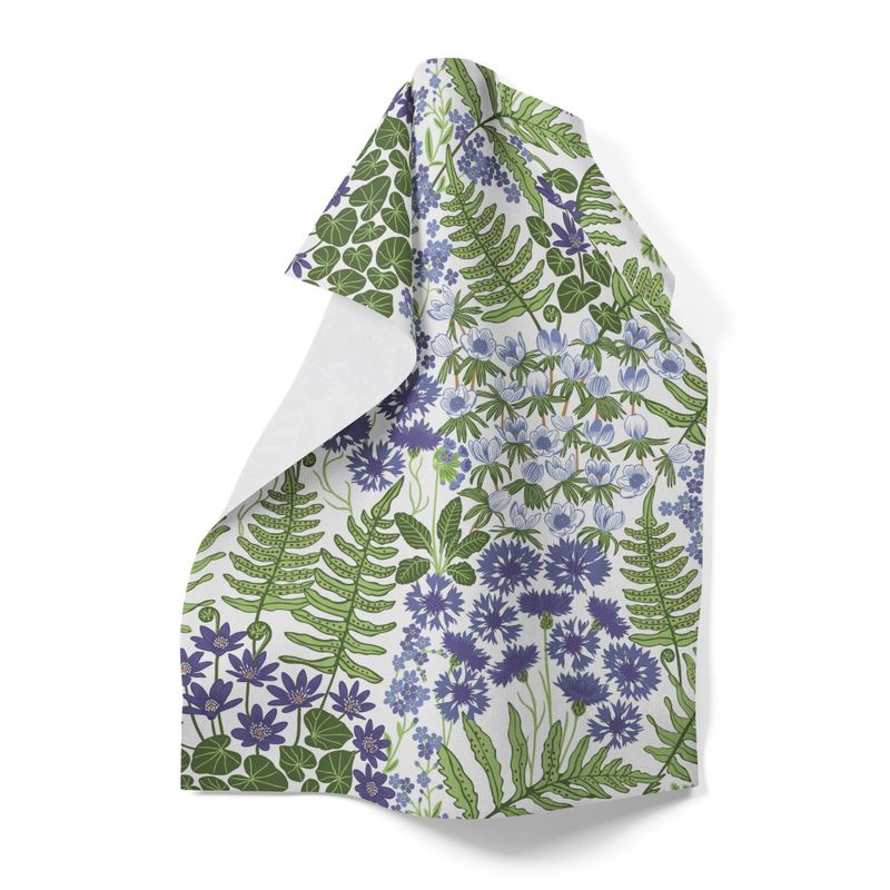 Blå Blom ljusblå handduk Arvidssons Textil