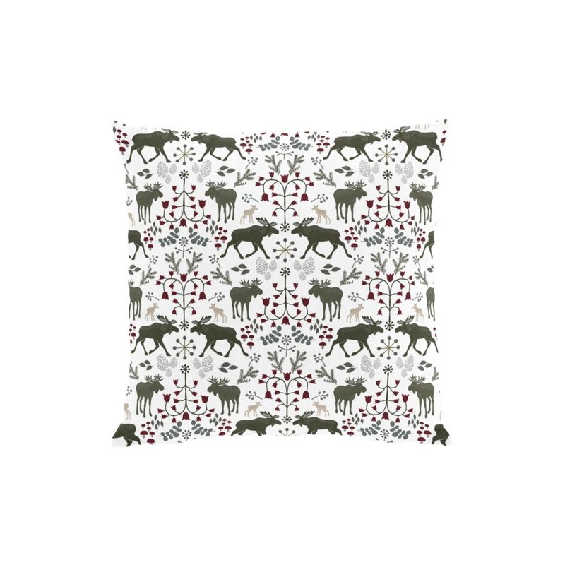 Skogens Konung khakigrön kuddfodral Arvidssons Textil