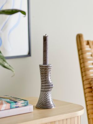 Ljusstake Grå Stengods Raheem | Bloomingville