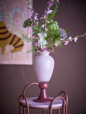 Frills Vas Rosa Glas Ø14 cm Bloomingville