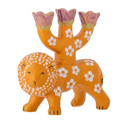 Ljusstake Orange Stengods Lazar | Bloomingville