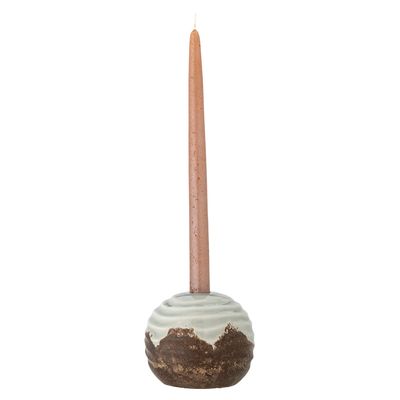 Ljusstake Brun Stengods Paula | Bloomingville