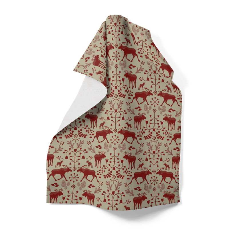Skogens Konung (culla) röd handduk Arvidssons Textil