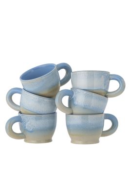 Bloomingville Safie Mug. Multipack, Blå, Stengods Ø9,5xH7,5 cm, Set om 6