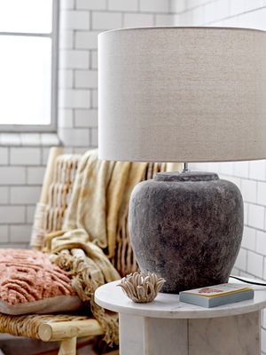 Sidobord Vit Marmor Jasmia | Bloomingville